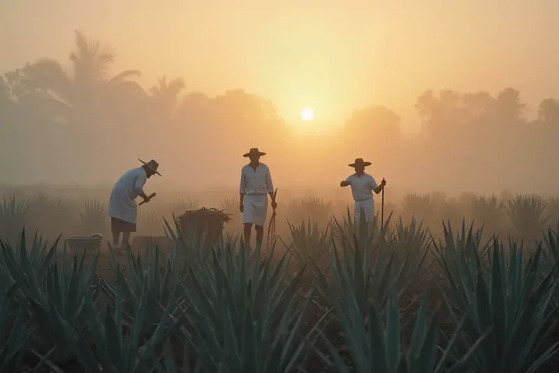Campos de agave azul en Tequila